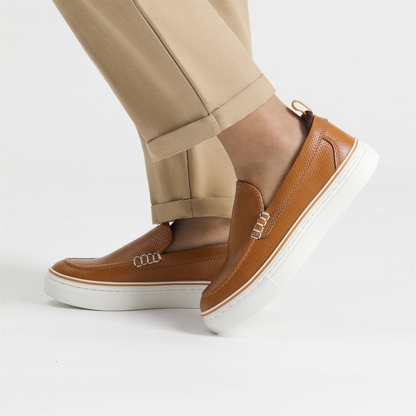 Kids' Slip-On Loafers - BROWN - 7